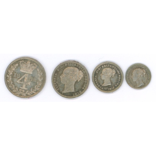 1406 - 1882 Victoria YH maundy set, UNC with lovely toning, quite a choice set but a small dark streak on t... 