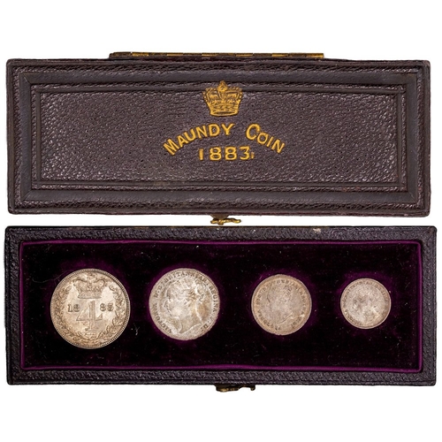 1407 - 1883 Victoria YH maundy set, choice & practically FDC, in the original, dated, Royal Mint long box, ... 