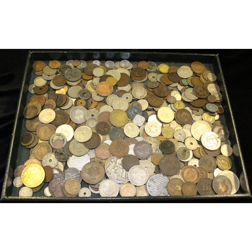 1532 - World coins - miscellaneous accumulation, mixed grades. (450)