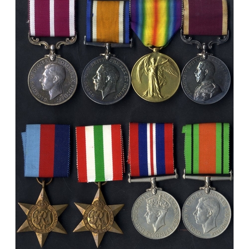 177 - Group of eight - pair BWM & Victory with Long Service Medal Geo V to 9009 T-W.O CL1 T. Currie, Durha... 