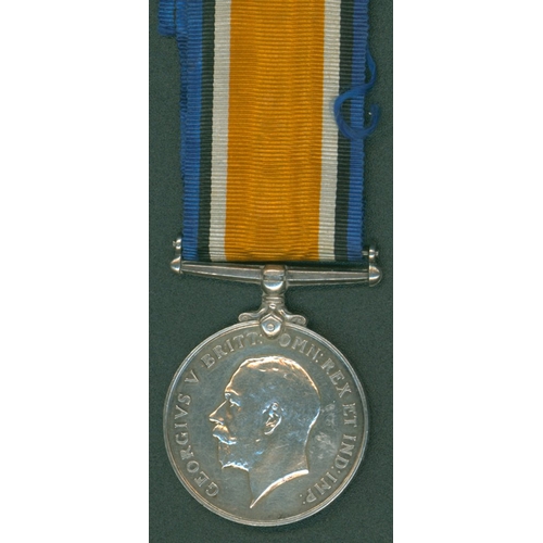 190 - British War Medal to 30-322 Pte. F. Nicholson, North'd Fus. EF.