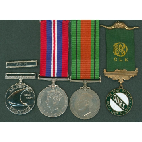 203 - Arabian Service Medal 2005 with clasp Aden but missing its ribbon named to 22769864 Cpl. B. F. Whart... 