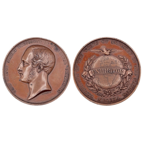 246 - 1851 The Great Exhibition, an exhibitor's medal of local interest, copper, by W. Wyon, bust of Princ... 