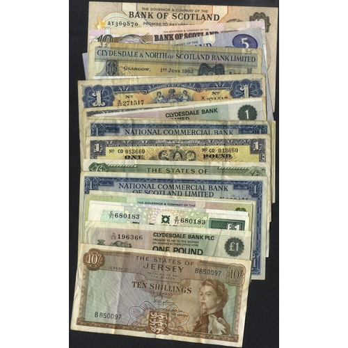 356 - Scotland, Channel Islands, Isle of Man and Northern Ireland accumulation of notes (24) in mixed circ... 