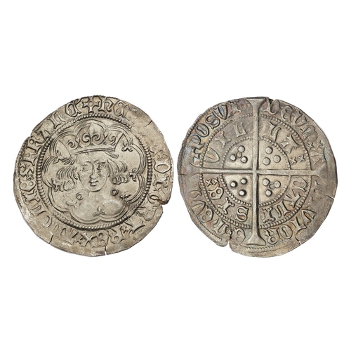 465 - Groat, Annulet issue, Calais (1422-30) superb and as struck with excellent portrait and full mint bl... 