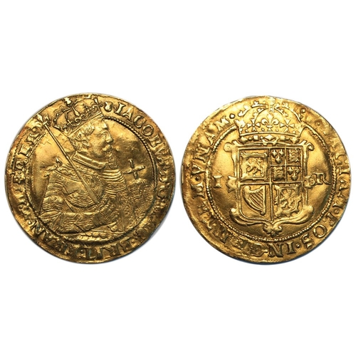 509 - James VI gold unit (unite) second issue 1609-25, mm Thistle. Extremely fine & a very attractive coin... 