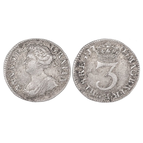 565 - 1705 threepence, VF. S3596A.