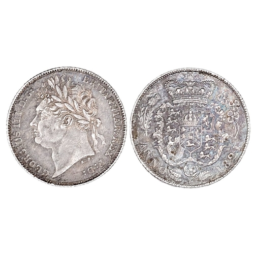 697 - 1821 sixpence, extremely fine or a little better, rich antique cabinet tone. S3813.