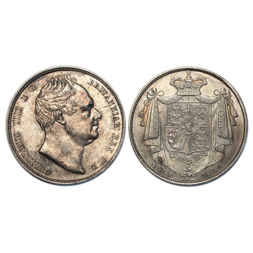 712 - 1836 halfcrown, proof-like UNC, toned, the obverse toning a little patchy. S3834.