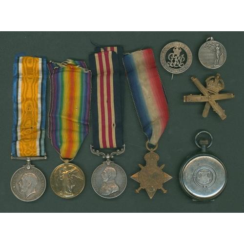 87 - Group of four - Military Medal Geo V Medal to 24323 Pte. W. Middlemas, 151/Coy M.G.C (Machine Gun Co... 