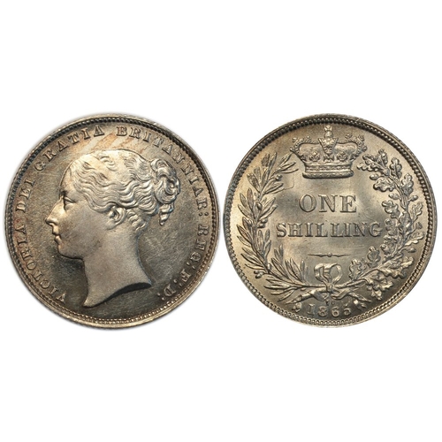 915 - 1865 shilling, die no. 70, choice & practically UNC, struck from a superior obverse die - very proof... 