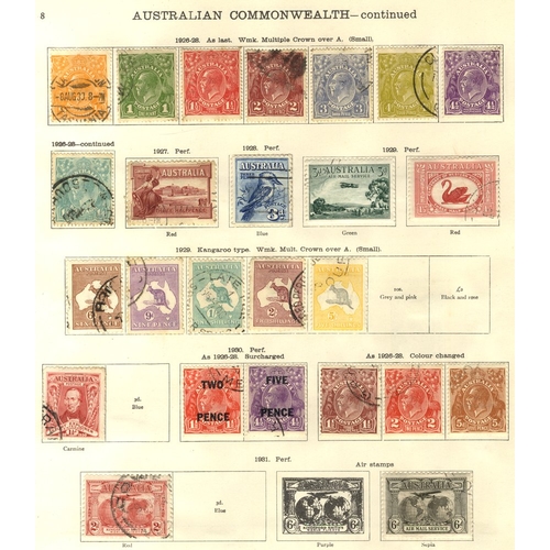 104 - NEW IDEAL ALBUM VOLUME I - BRITISH EMPIRE 1840-1936 M & U collection in mixed condition, noted Austr... 