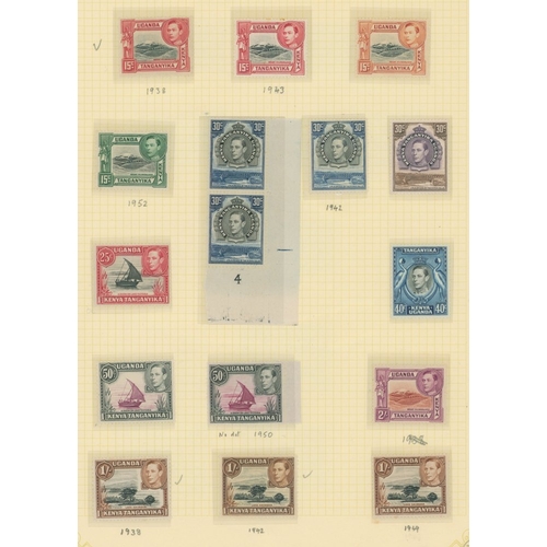 113 - BRITISH AFRICA range of M & U on album leaves or stock leaves/cards incl. Basutoland, B.E.A, Gold Co... 