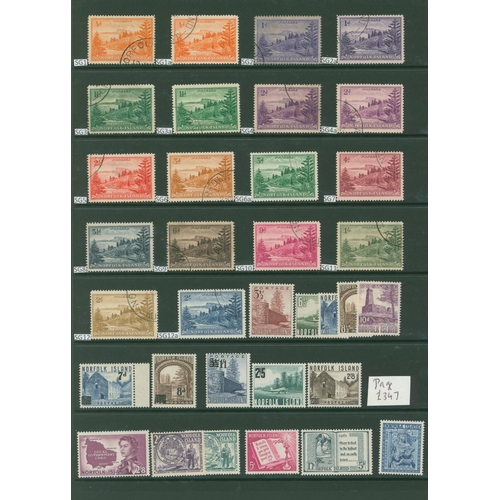 125 - AUSTRALIAN TERRITORIES M & U collection on hagner leaves 1915-c1970 incl. Christmas Island 1958 & 19... 