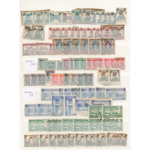 135 - INDIA & PAKISTAN (all periods) heavily duplicated, mainly U ranges in two stock books. (1000's)