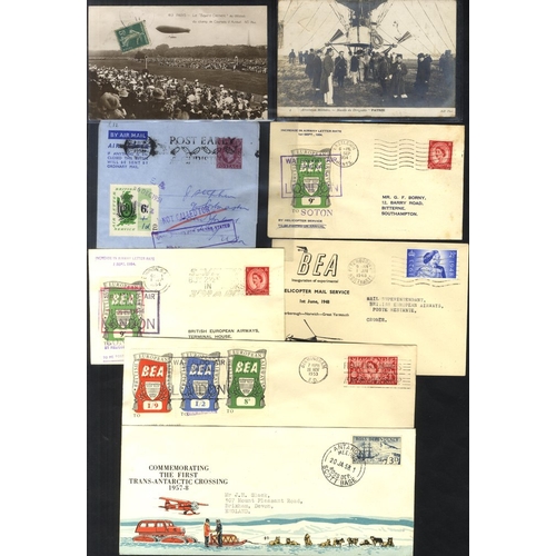 144 - AVIATION/FLIGHT collection of stamps, covers, postcards, ephemera etc, all relating to flight incl. ... 