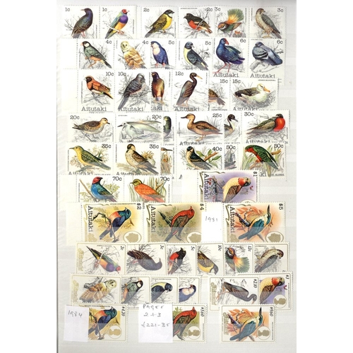 146 - BIRDS extensive collection housed in four large stockbooks A-Z ranges of stamps & miniature sheets a... 