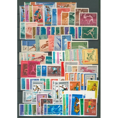 155 - OLYMPICS large black page stock book crammed with colourful Olympic stamps incl. M/Sheets, mostly M,... 