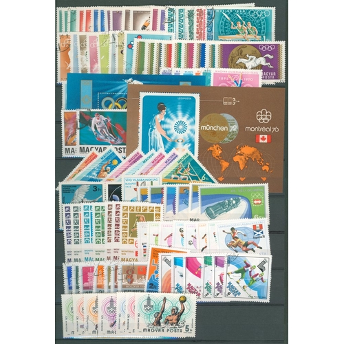 155 - OLYMPICS large black page stock book crammed with colourful Olympic stamps incl. M/Sheets, mostly M,... 