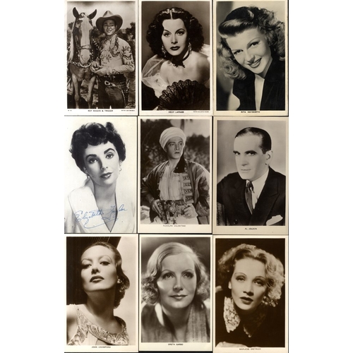 181 - HOLLYWOOD STARS, FILM, TV ENTERTAINERS etc. collection of 1000 cards housed in three modern albums, ... 