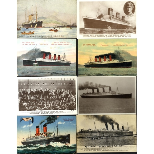 182 - MARITIME large postcard album incl. modern & early postcards, photographs, covers, all shipping rela... 