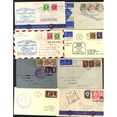 193 - 1935-45 collection of flight covers incl. Imperial Airways, Trans-Atlantic mails with 1939 cacheted ... 