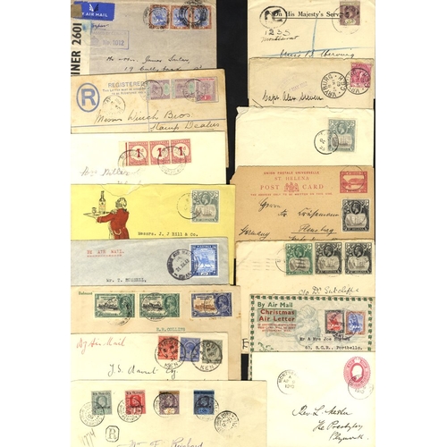 195 - BRITISH COMMONWEALTH 1880's-1990's postal history accumulation of covers from across the world. St H... 