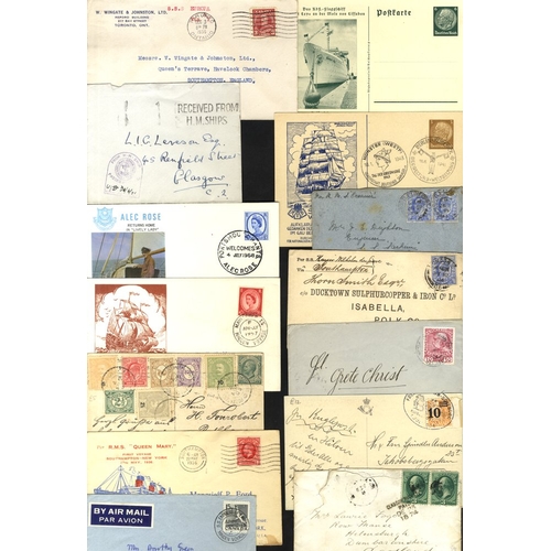 201 - MARITIME quantity of mainly post-war European covers & cards with various cachets & cancellations re... 