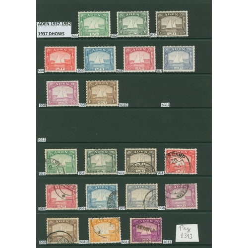 207 - 1937-66 M & U collection on hagner leaves incl. 1937 Dhows set to 1r M, set to 5r U, 1939 Defin set ... 