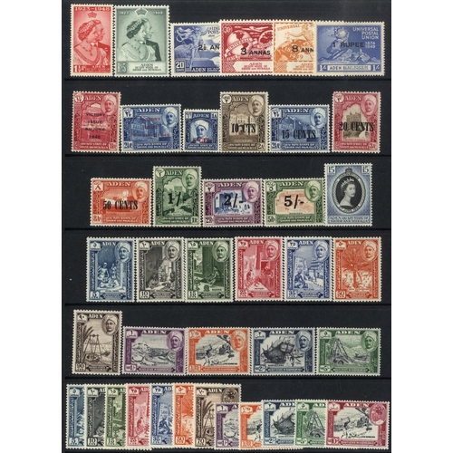 208 - ADEN & STATES 1937-52 UM or M collection/accumulation incl. 1937 Dhows to 8a (2), 1939-48 sets to 10... 