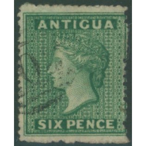 215 - 1862 6d blue green, no wmk, rough Perf 14-16, good used , centred to right, SG.1, Cat. £550