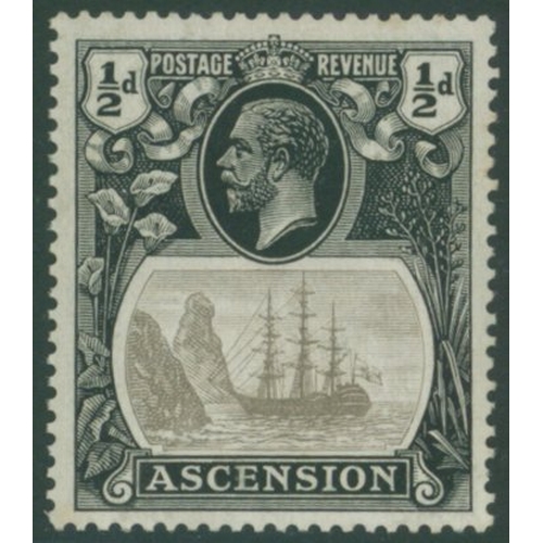 228 - 1924-33 ½d grey black & black showing the 'torn flag' variety, M (natural gum wrinkle), SG.10b. (1) ... 