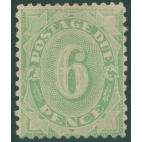 245 - 1907 postage due 6d dull green, part o.g, toned, pencil mark on reverse, SG.D57. Scarce. (1) Cat. £3... 