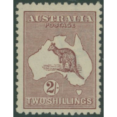 259 - 1923-24 Wmk 6 2s maroon showing vertical hairline variety next to value, fine M, centred low to righ... 