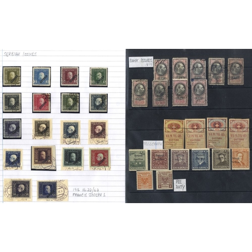 272 - 1850-1919 on Hagners and pages in a binder with decent early issues U (identified), 1890-1906 issues... 