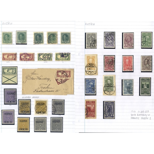 272 - 1850-1919 on Hagners and pages in a binder with decent early issues U (identified), 1890-1906 issues... 