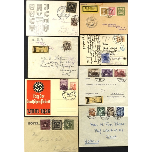 273 - c1918-35 variety of frankings on covers/cards, stationery etc. with Kaiser Karl issues (21), 1920's-... 