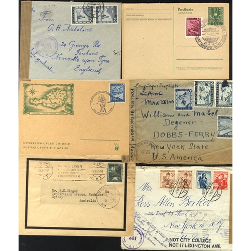 277 - Allied Occupation covers incl. censors, better frankings incl. early airmails, 1947 Australia with 5... 