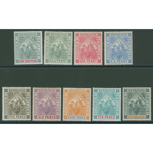 280 - 1897-98 Diamond Jubilee set, good M, SG.116/124. (9) Cat. £300