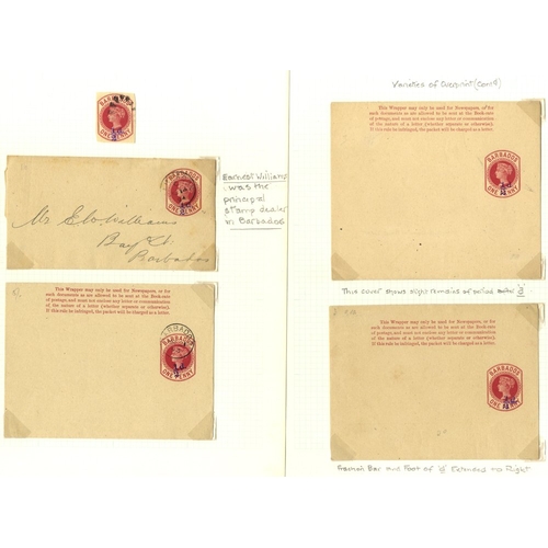 Postal stationery collection mounted on pages incl. newspaper wrappers ...