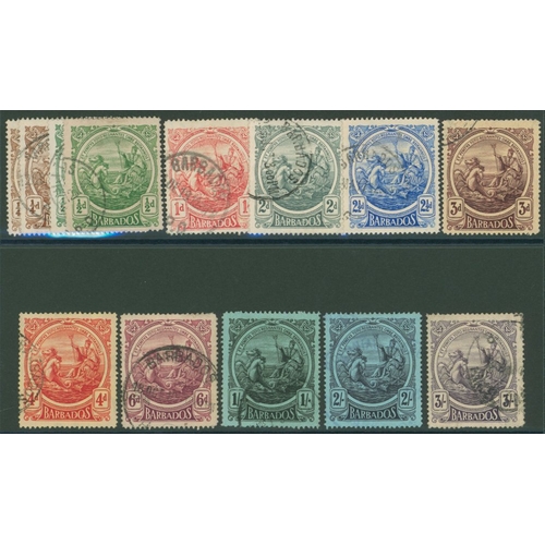 303 - 1916-19 MCCA set, good to VFU, SG.181/191. (13) Cat. £250+