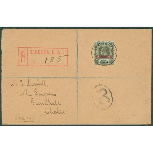 304 - 1923 reg cover to England franked 1s black/emerald, tied fine NO.22.23 c.d.s, reverse with London & ... 