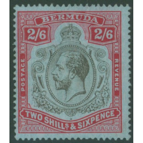 312 - 1918-22 MCCA 2/6d black & red/blue showing the, as yet unlisted ' nick in top right scroll' variety,... 