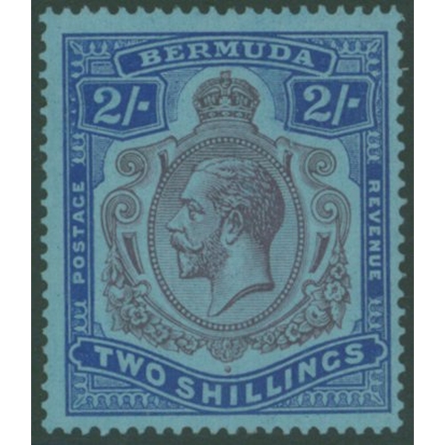 319 - 1924-32 MSCA 2s purple & bright blue on pale blue showing the 'broken crown & scroll' variety, M, SG... 