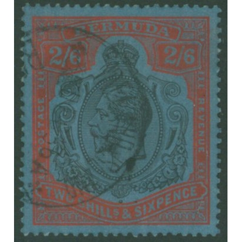 322 - 1924-32 MSCA 2/6d black & bright orange vermilion/deep blue, VFU with Ireland Island c.d.s, SG.89k, ... 