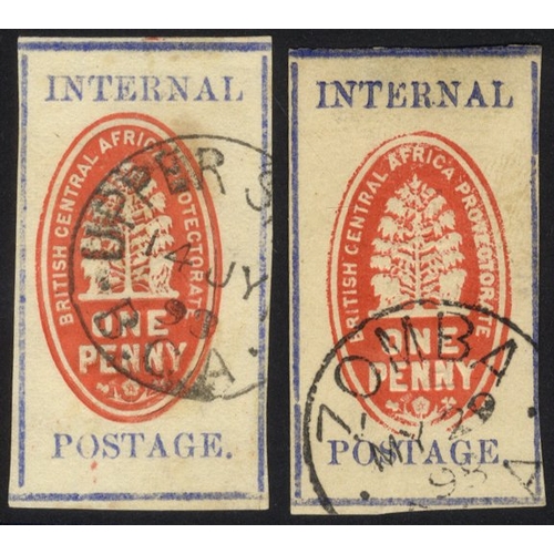 B.C.A 1898 1d vermilion & deep ultramarine without Control at back, VFU ...