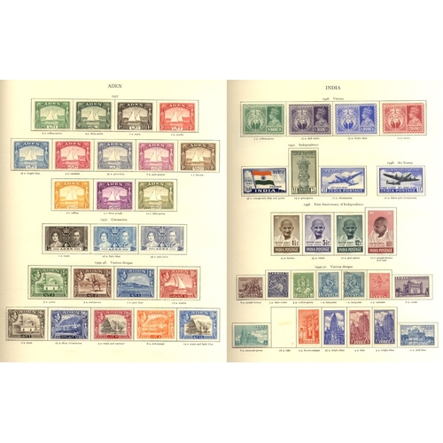 104 - BRITISH COMMONWEALTH KGVI Crown album (mainly M, a few U) extremely well filled collection incl. Ade... 