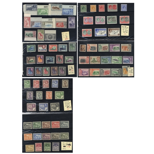 115 - BRITISH COMMONWEALTH range of complete sets displayed on stock pages in two ring binders, mainly M o... 