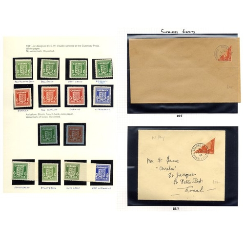 1204 - 1941-45 specialised UM, M & U collection in a ring binder incl. Guernsey 1941-44 Arms set with shade... 