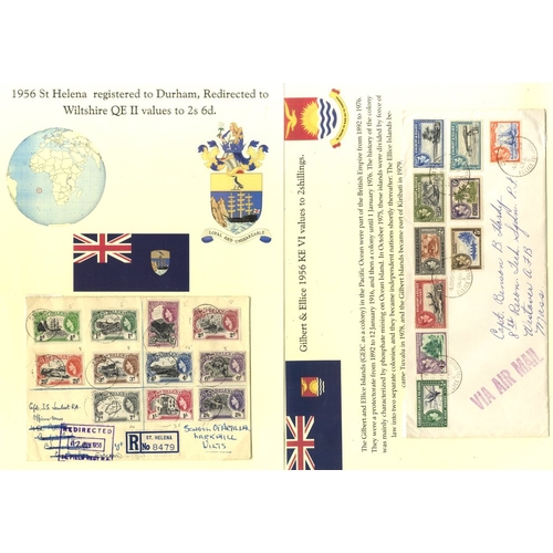 137 - BRITISH COMMONWEALTH KGVI-QEII defins used on covers, all multi franked incl. airmails, registered, ... 